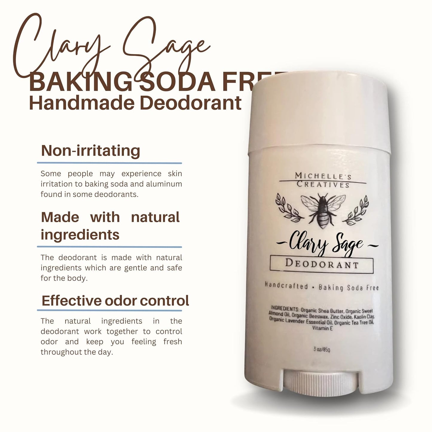 Zachte, Natuurlijke Deodorant – Zonder Aluminium & Baking Soda, Voor Haar & Hem